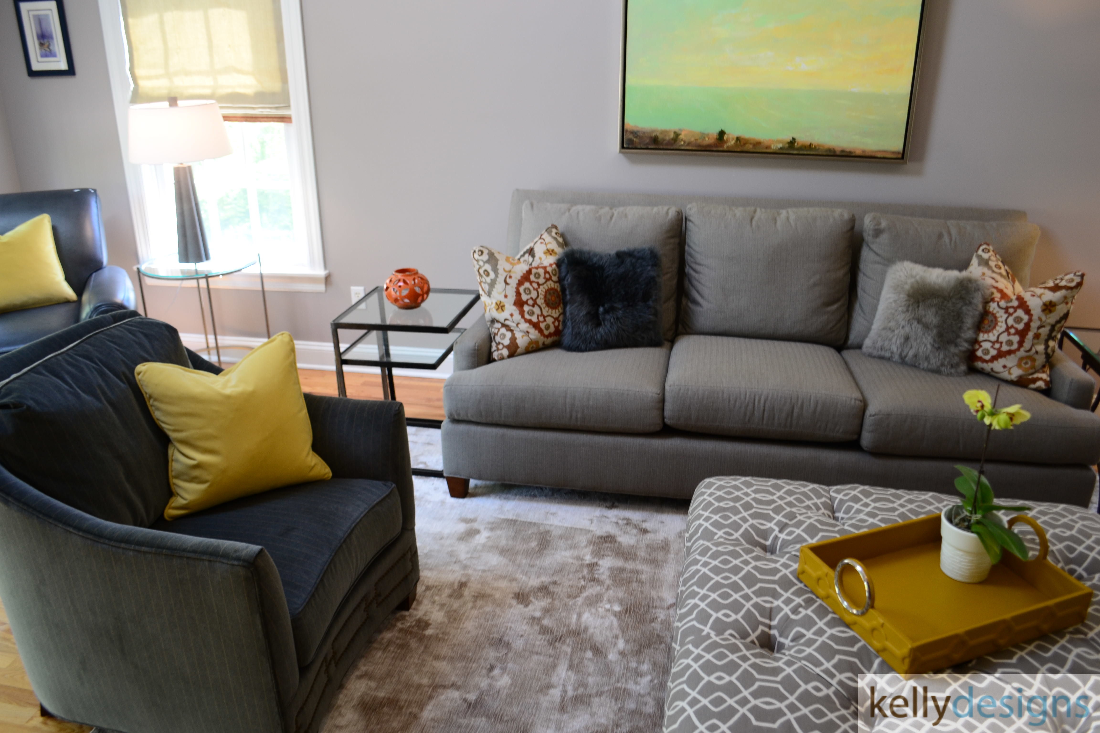 Easton Easy & Elegant -  Family Room  - Interior Design By kellydesigns