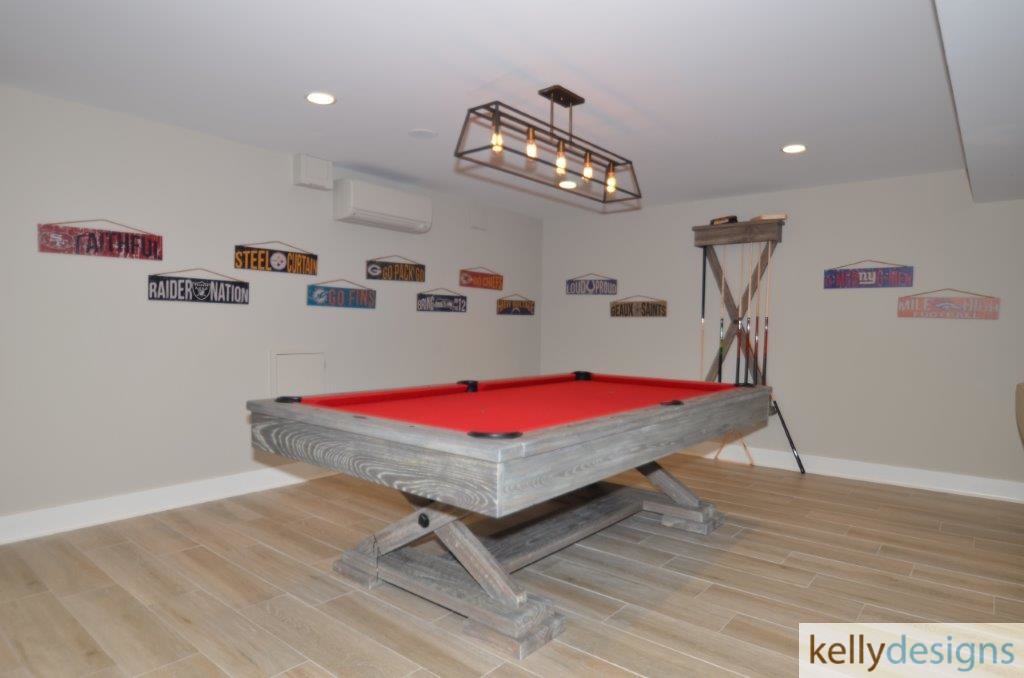 Basement Interior Design By Kellydesigns - Pool Table