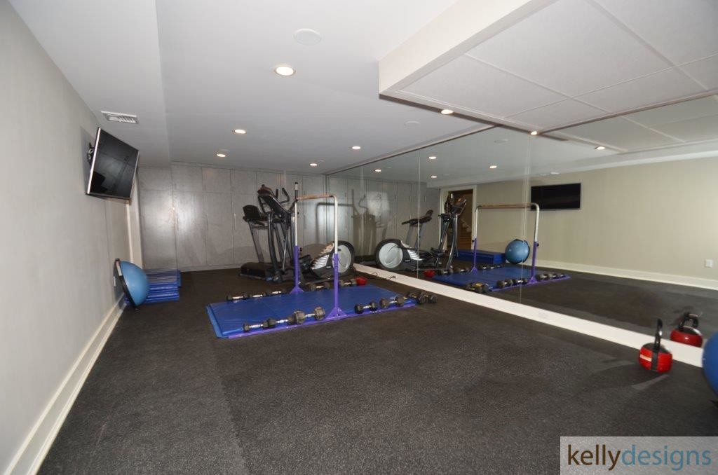 Basement Interior Design By Kellydesigns - Exercise Room