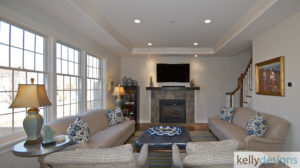 Fairfield Beach Complete ReBuild - Family Room - Interior Design by kellydesigns