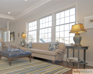 Fairfield Beach Complete ReBuild - Family Room - Interior Design by kellydesigns