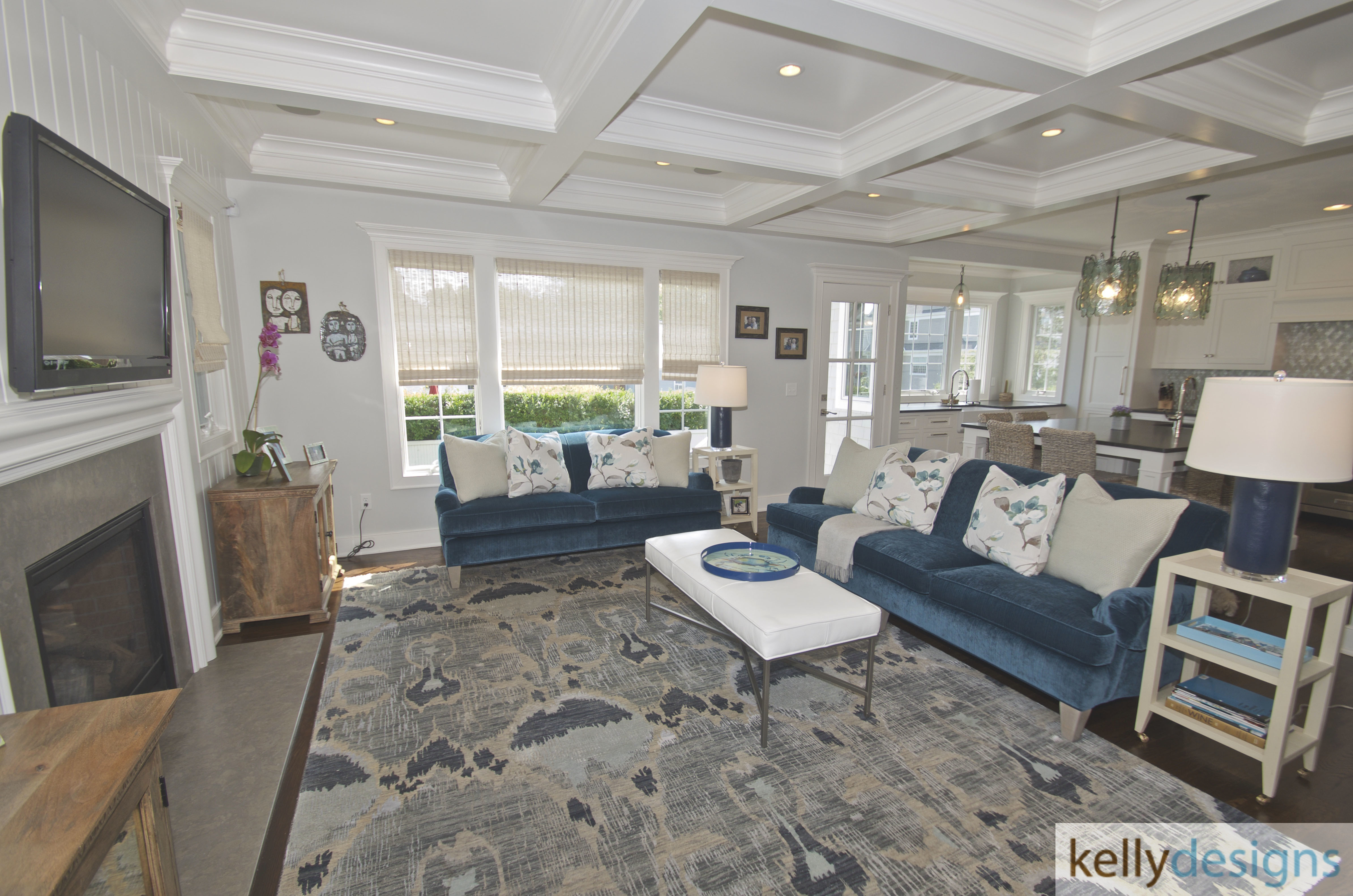 Beachside Bliss   Family Room   Interior Design By Kellydesigns