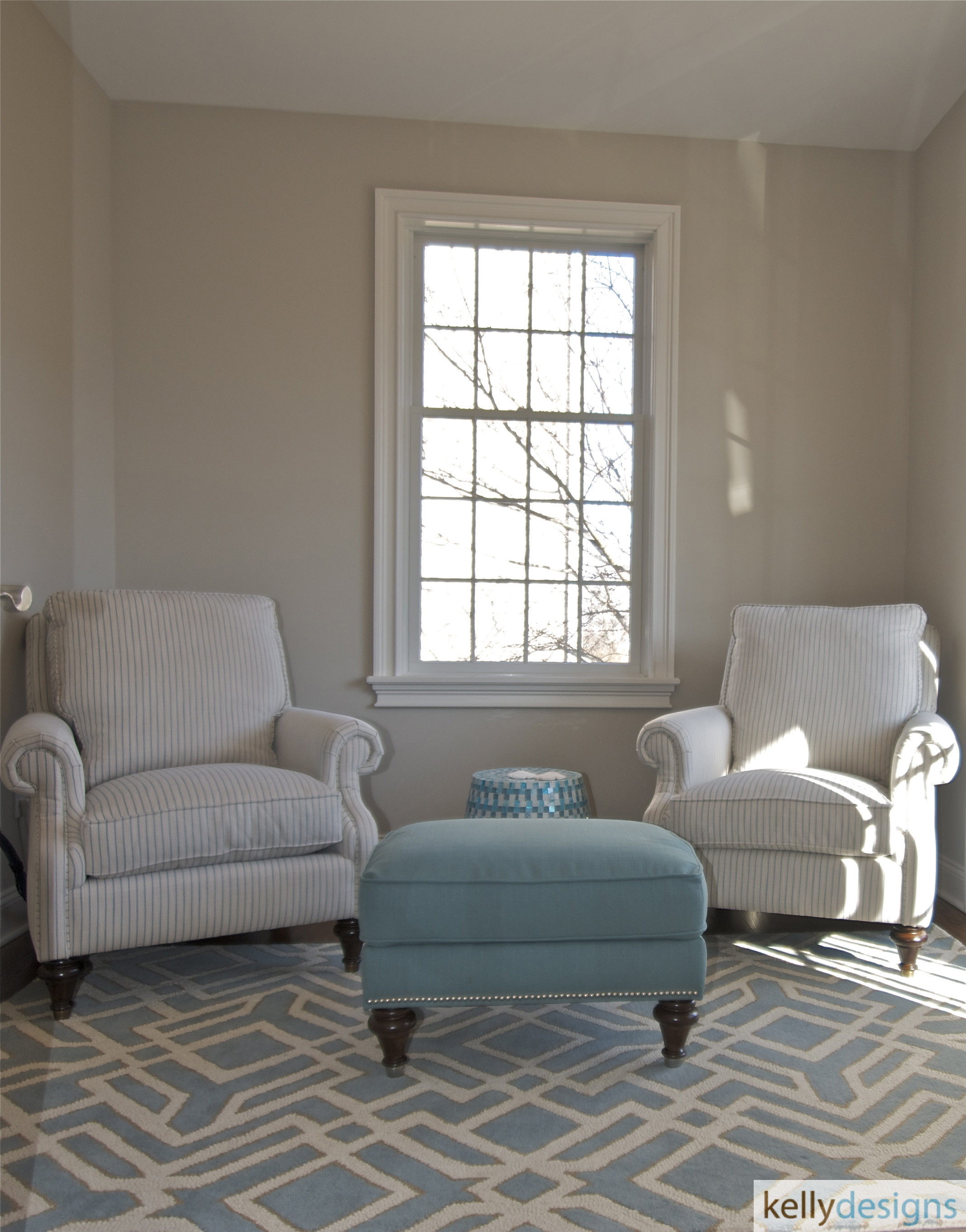 Fairfield Beach Complete ReBuild   Sitting Room   Interior Design By Kellydesigns