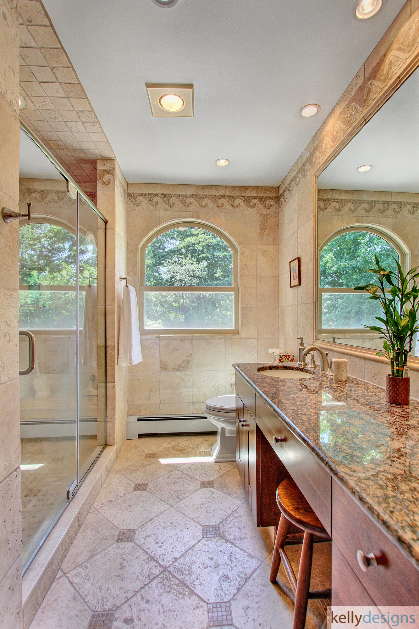 Master Bathroom  - Flush On Fulling Mill Staging -  Home Staging By Kelly Designs