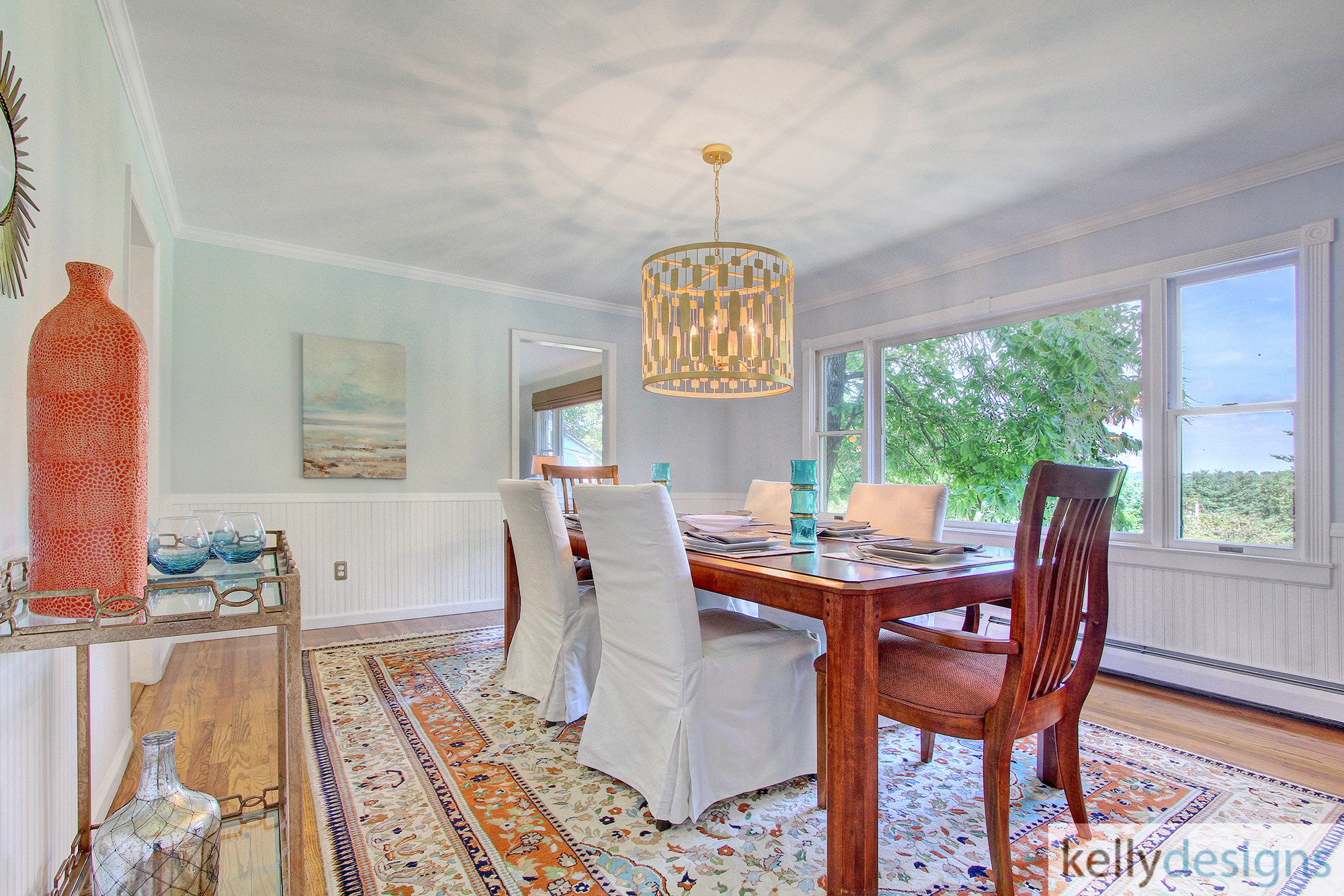 Dining Room - Flush On Fulling Mill Staging - Home Staging By Kelly Designs