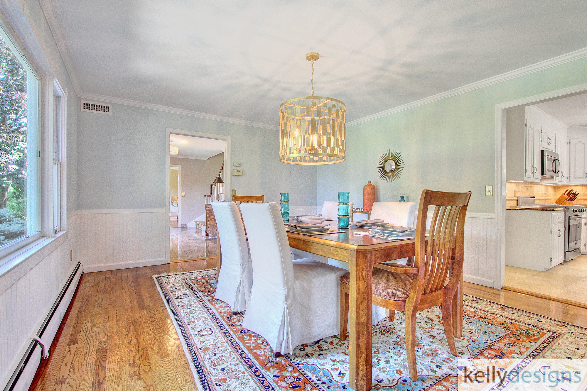 Dining Room  - Flush On Fulling Mill Staging -  Home Staging By Kelly Designs