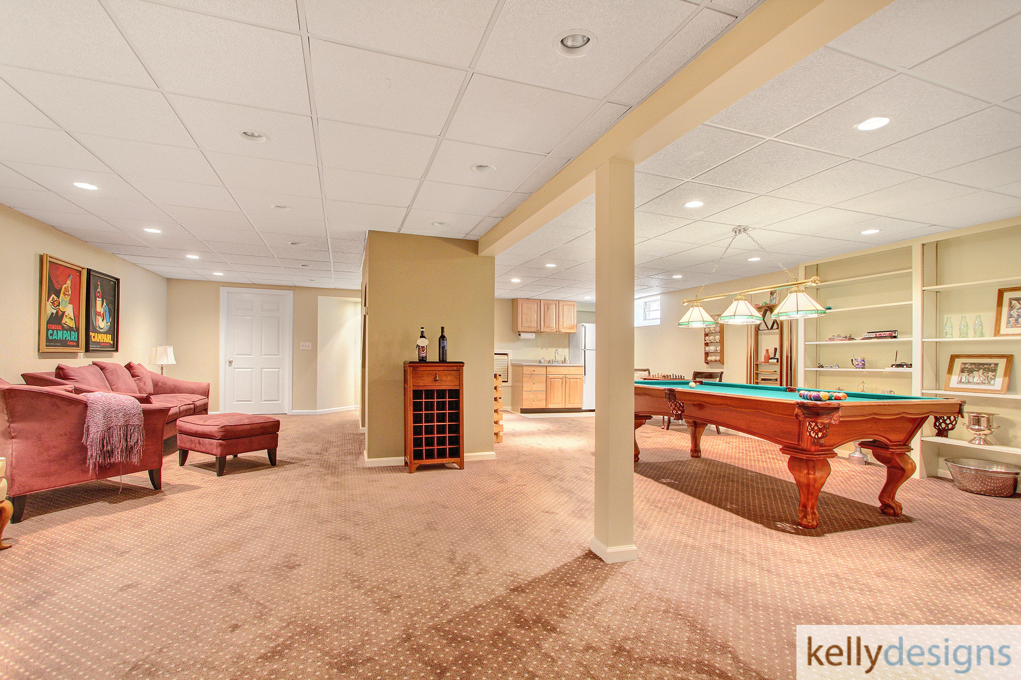 Basement  - Flush On Fulling Mill Staging -   Home Staging By Kelly Designs