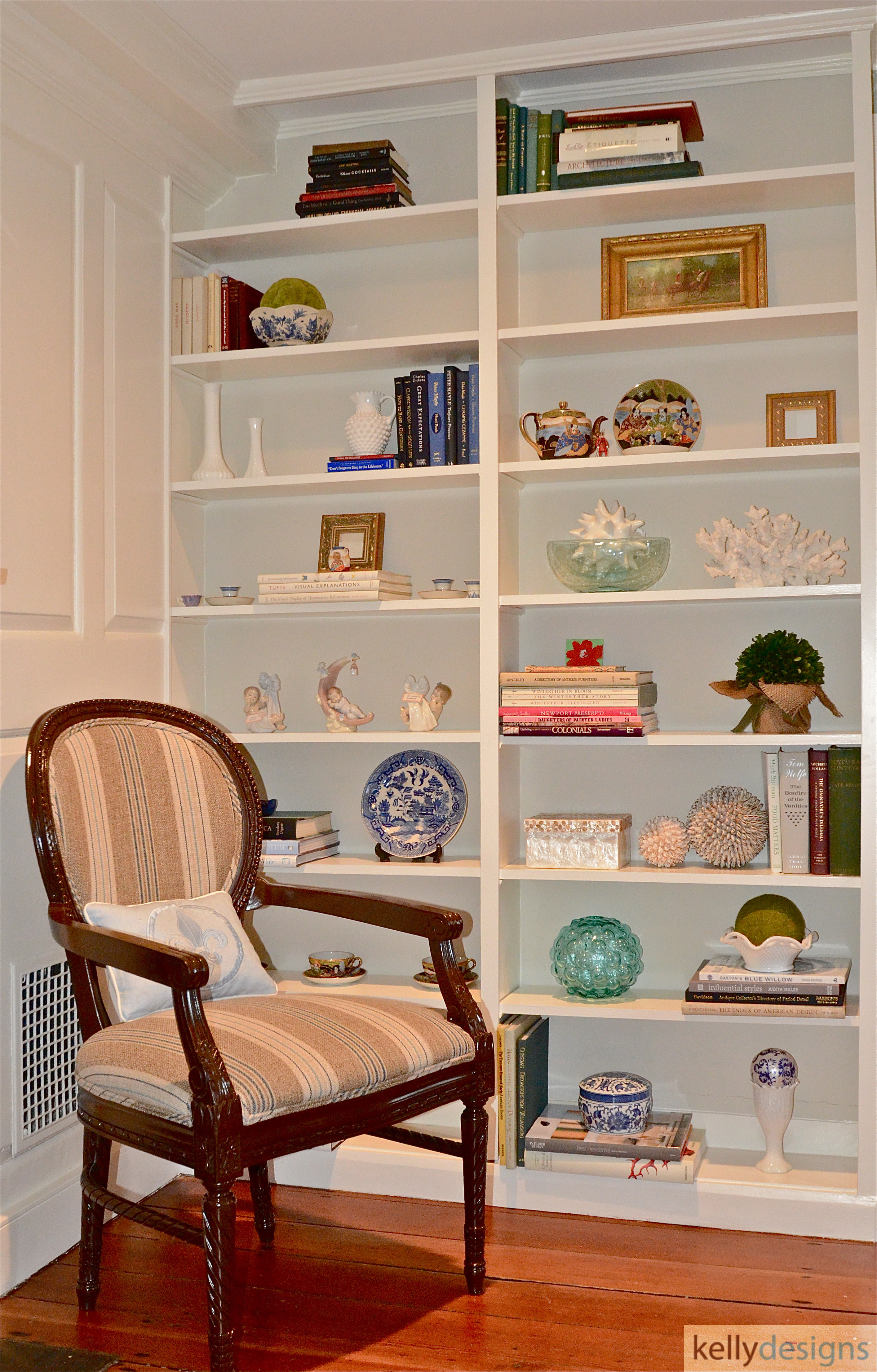 Historic Home Gets Hip  Bookshelf   Interior Design By Kellydesigns