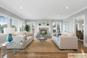 Living Room - Bountiful Beach Beauty - Home Staging by kellydesigns, LLC