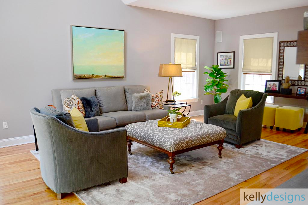 Easton Easy & Elegant - Family Room - Interior Design By kellydesigns