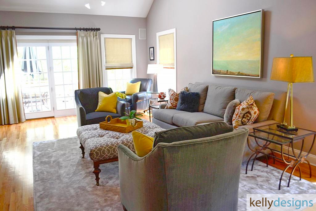 Easton Easy & Elegant -  Family Room - Interior Design By kellydesigns