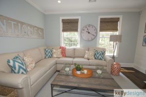 Coastal Cutie - Family Room - Interior Design by kellydesigns/