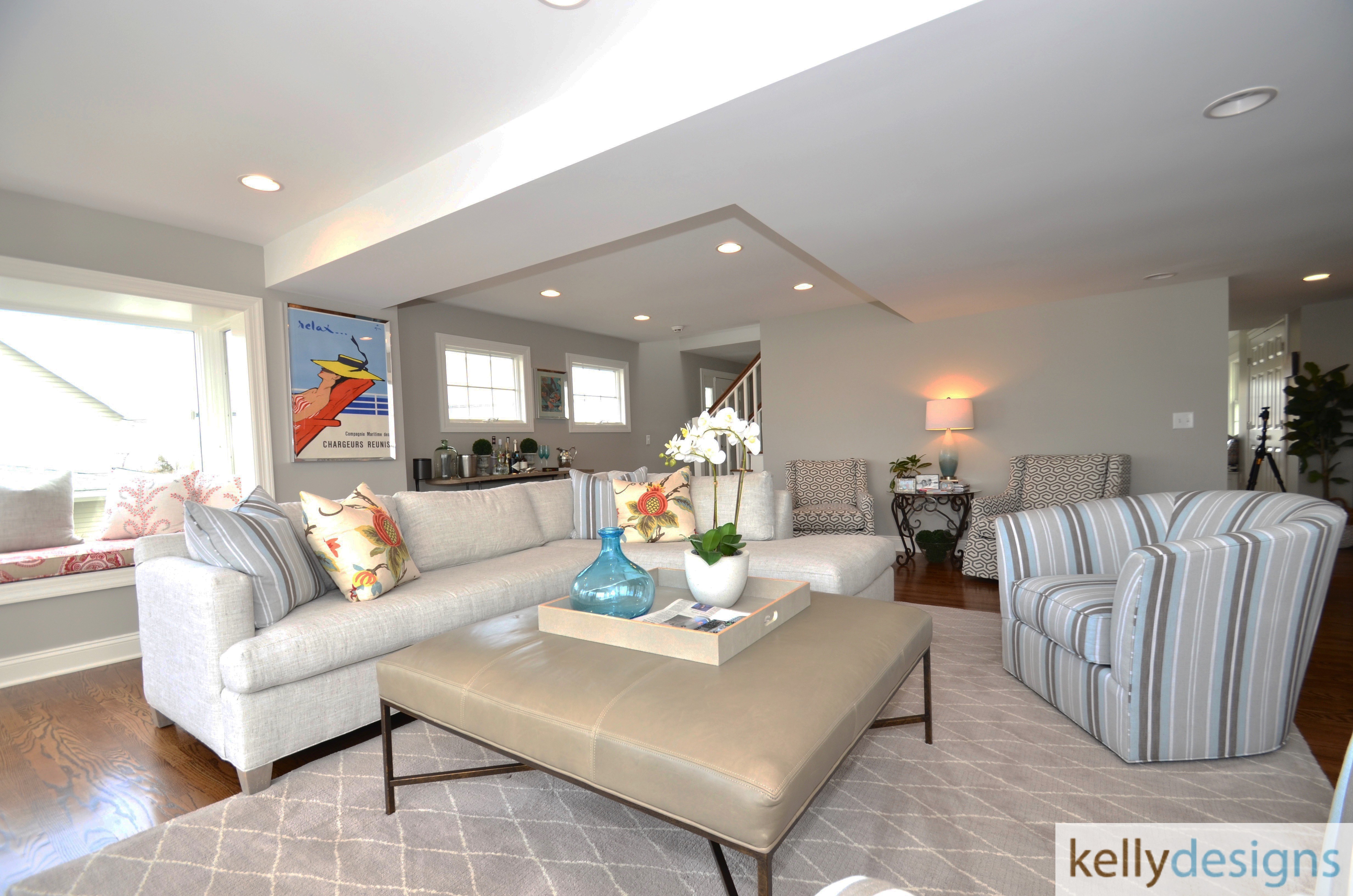 Coastal Charisma On Neptune  - Family Room - Interior Design By kellydesigns
