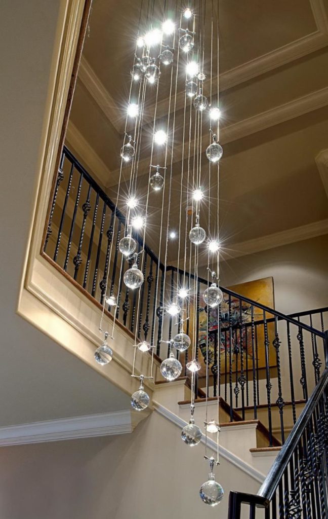 How to clean a chandelier on a high ceiling