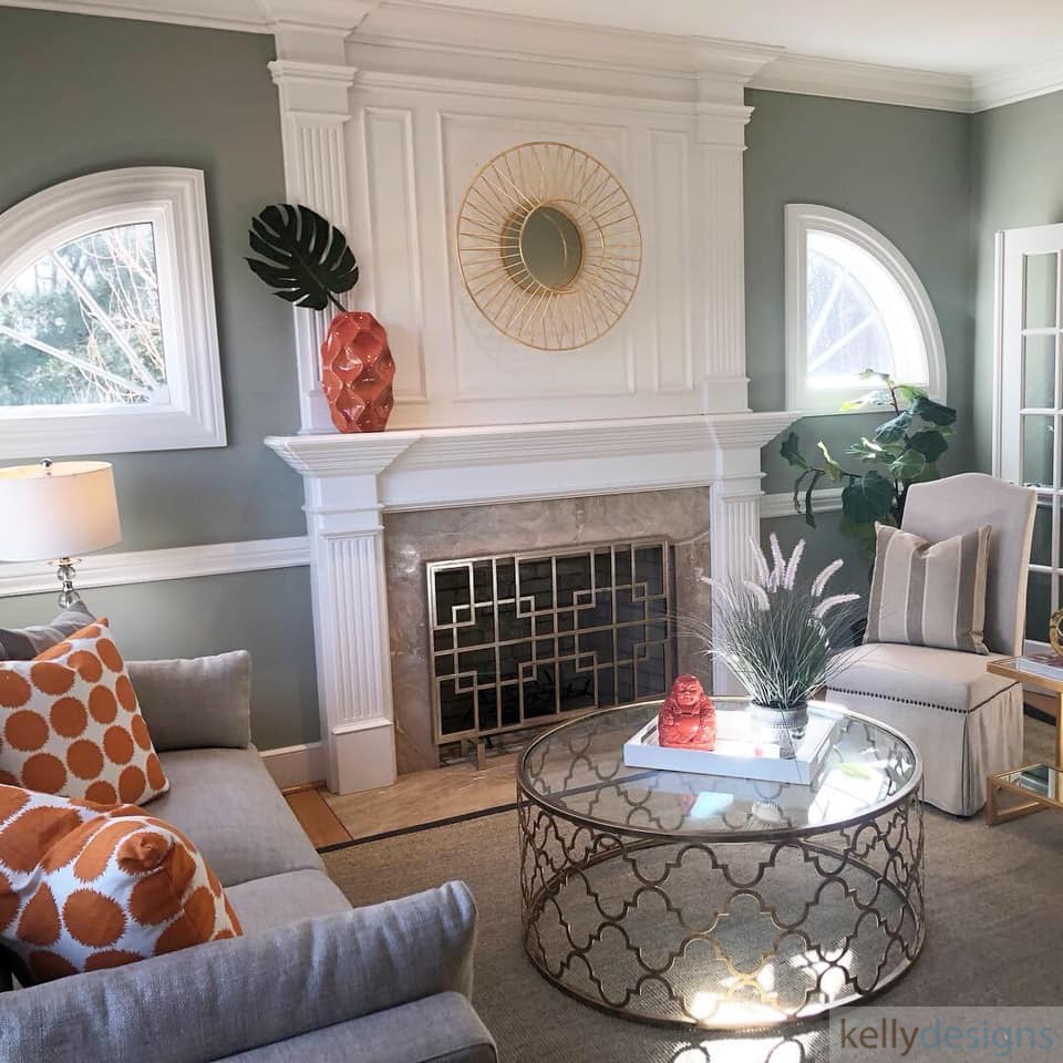 Staging Queens Grant - Living Room- Home Staging By kellydesigns