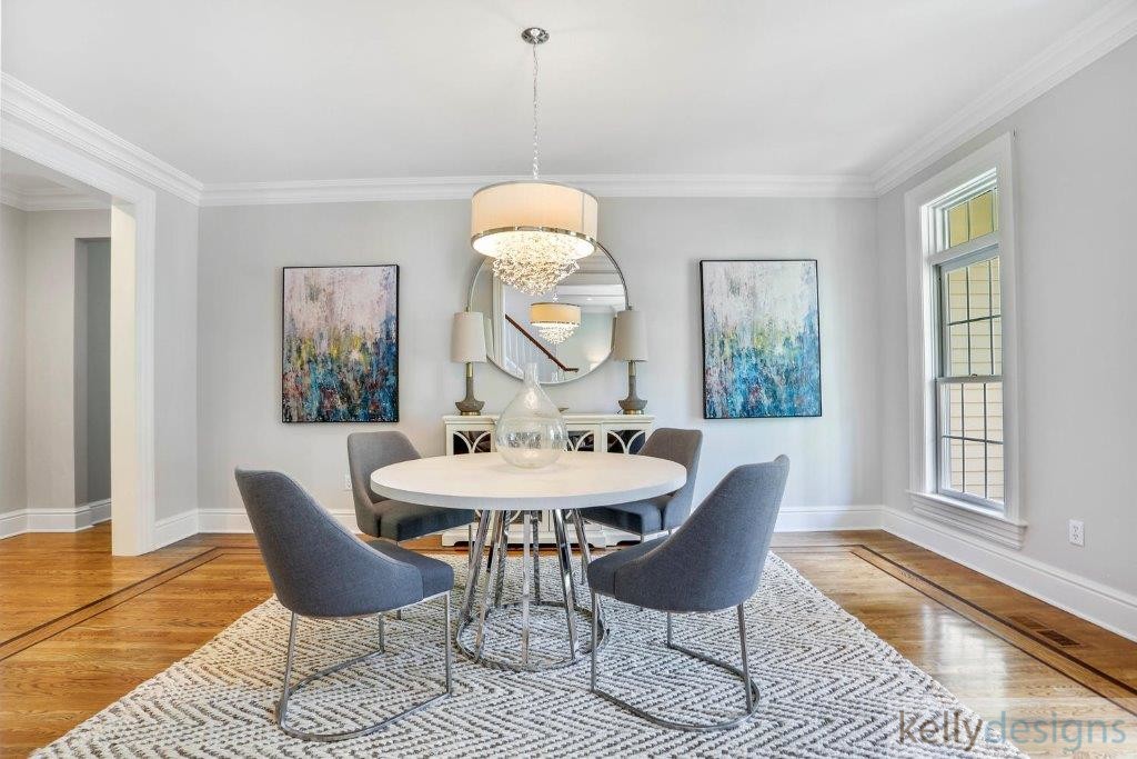 Pleasing On Park Lane Dining Room - Home Staging By Kellydesigns