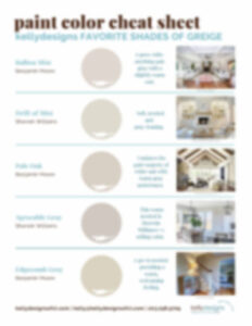 Paint Color Cheat Sheet - Favorite Shades of Greige