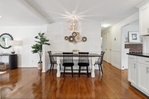 Fix tiny issues before they become big ones. Tighten hardware, replace cracked switch plates, touch up baseboards and trim, shim wobbly shelves, add doorstops, swap burned-out bulbs.